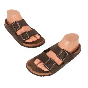 Birkenstock Arizona Sandals, Black, Size 39 (US Women's 8 / Men's 6), Preowned